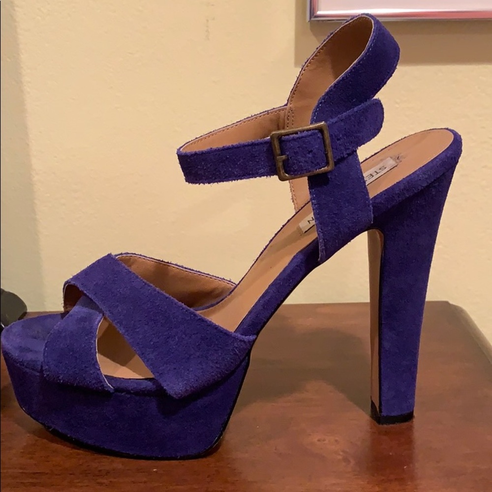 Steve Madden platform suede leather heels